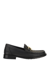 FENDI LEATHER LOAFER WITH FF PRINT INSERT