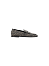 DOLCE & GABBANA LOAFERS WITH ALL-OVER LETTERING LOGO PRINT