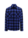 OFF-WHITE COTTON SHIRT WITH CHECK MOTIF