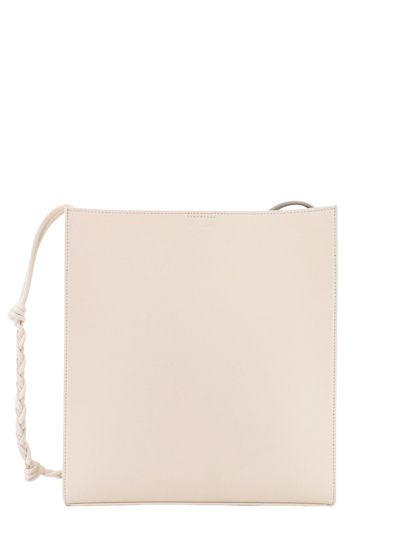 Jil Sander Tangle Leather Shoulder Bag In Neutrals