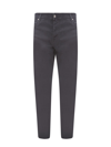 JACOB COHEN REGULAR SLIM FIT COTTON TROUSER WITH BACK PONY-SKIN PATCH