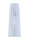 KRIZIA LINEN TROUSER WITH FRONTAL PINCES