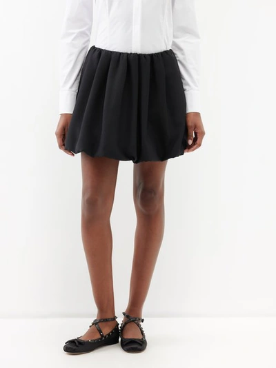 Valentino Crepe Couture Mini Skirt Woman Black 44