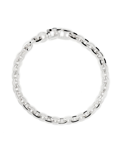 Maor 18k White Gold Cuadie Chain Bracelet In Silver
