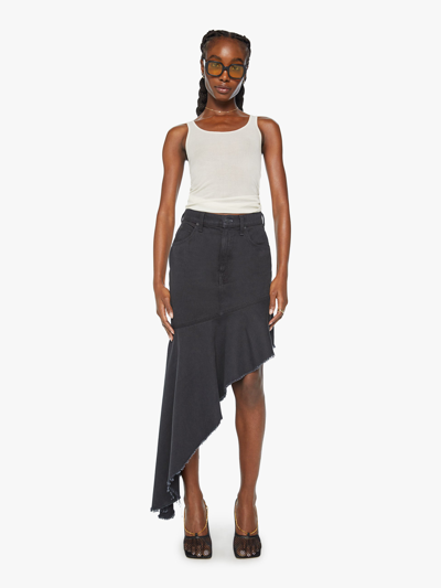 Mother The Crinkle Cut Skirt In Black