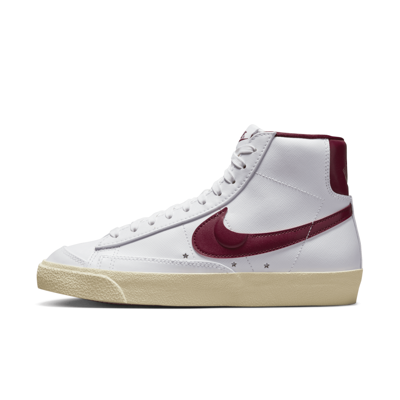 Nike Blazer Mid '77 Se Dv7003-100 Women's White/muslin/red Leather Shoes Nr2939 In Weiss