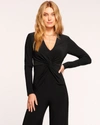 Ramy Brook Alayna Ruched Jumpsuit In Black