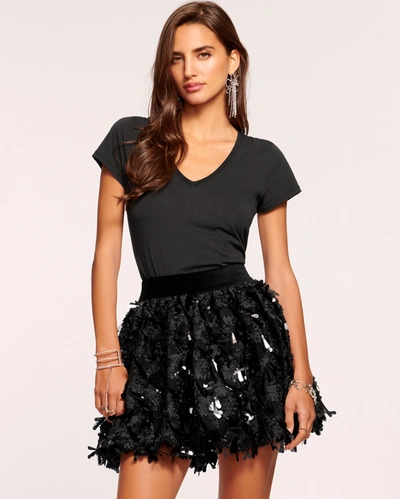 Ramy Brook Payton Sequin Bubble Skirt In Black Sequin