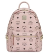 Mcm 'x-mini Stark Side Stud' Convertible Backpack In Soft Pink