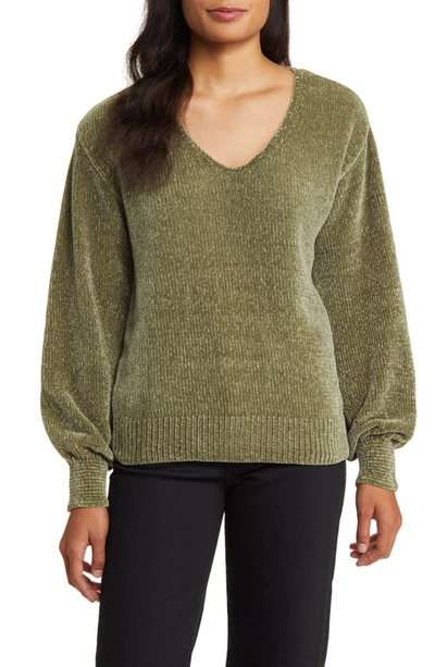 Tommy Bahama Island Luna Chenille Sweater In Tea Leaf