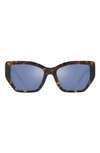 TORY BURCH 53MM RECTANGULAR SUNGLASSES