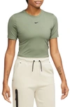 Nike Women's  Sportswear Essential Slim Cropped T-shirt In Green