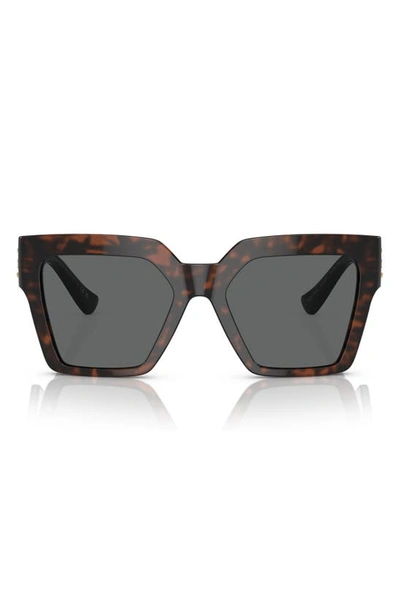 Versace 55mm Butterfly Sunglasses In Havana