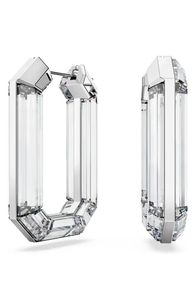 Swarovski Lucent Polished-finish Earrings In White