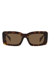 Versace Eyewear Rectangular Frame Sunglasses In Havana
