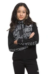 The North Face Kids' Denali Water Resistant Fleece Jacket In Tnf Black Tnf Marker Logo Print