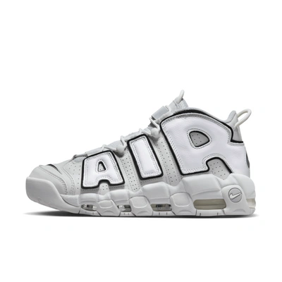Nike Air More Uptempo "white Metallic" Sneakers In Grau