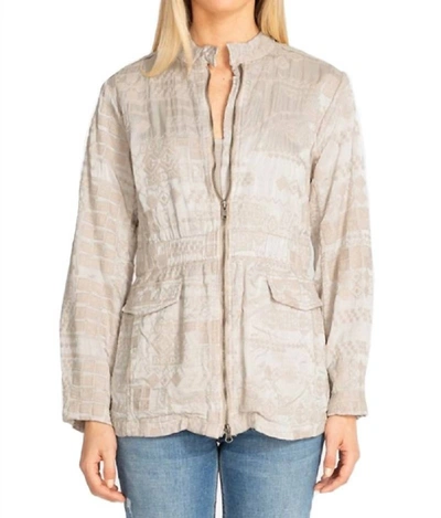 Johnny Was Bordi Satin Jacket In Antique In Beige
