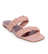 Staud Maya Ruched Slide Sandal In Pink