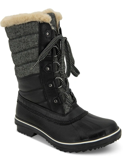 JBU BY JAMBU SIBERIA WOMENS FAUX LEATHER FAUX FUR WINTER & SNOW BOOTS