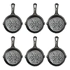 Lodge 3.5-inch Mini Cast Iron Holiday Skillet, Snowflake Imprint, Set Of 24