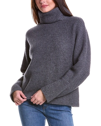 Forte Cashmere Luxe Cozy Wool & Cashmere-blend Sweater In Grey