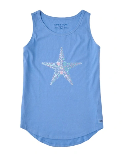 Life Is Good High-lo Crusher Tank In Blue