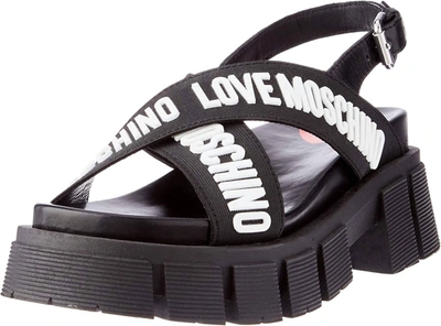 Love Moschino Women's Tassel Chunky Platform Sandals In Black