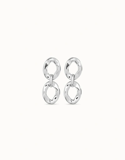 Unode50 Groovy Earrings In Silver In Grey