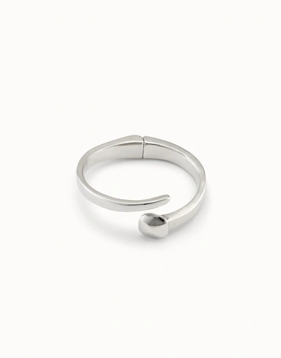 Unode50 New Nail Bracelet In Silver In Grey