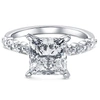 Pompeii3 Certified 4.59ct Princess Cut Diamond Engagement Ring White Gold Lab Grown In Multi