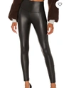 Yummie Faux Leather Shaping Legging In Black
