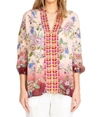 Johnny Was Paris Effortless Blouse In Multi In Pink