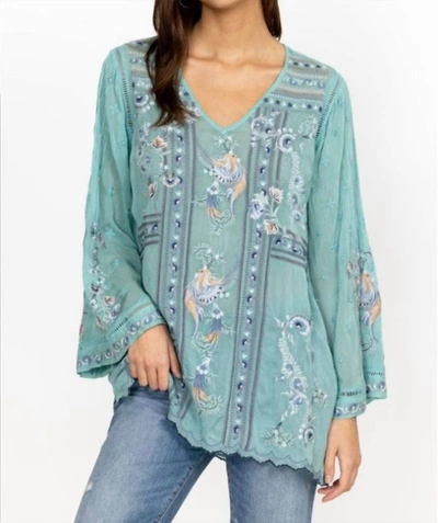 Johnny Was Halcyon Phoenix Tunic In Marine Blue