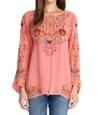 JOHNNY WAS SYPRESS BLOUSE IN CORAL SUNSET