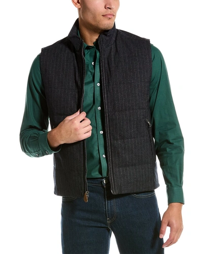 Brooks Brothers Quilted Vest In Grey