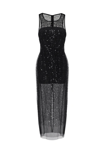 Milla Sensational Sheer Lace Maxi Dress, Xo Xo In Black