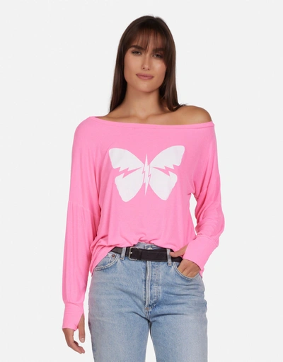Lauren Moshi X Krista X Lightning Butterfly In Neon Pink