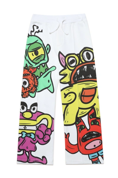 Dsquared2 Kids' Cartoon-print Track Pants In White