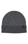 Bruno Magli Marled Ribbed Cuff Cashmere Beanie In Grey/ Multi