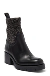 Chloé Neva Sock Ankle Boot Black Size 6.5 100% Calf-skin Leather In Black