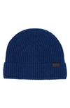 Hickey Freeman Cashmere Knit Cuffed Beanie In New Navy