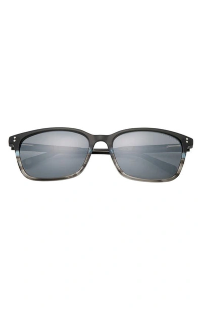 Ted Baker 58mm Polarized Rectangular Sunglasses In Grey