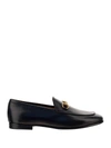 Gucci Polished Black Leather Loafers With Gold-tone Hardware