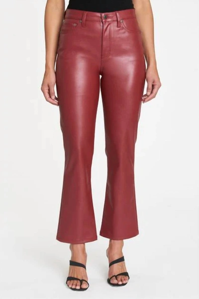 Pistola Lennon High Rise Crop Boot Pant In Carmine In Pink