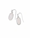 KENDRA SCOTT LEE SILVER DROP EARRINGS IN IRIDESCENT DRUSY