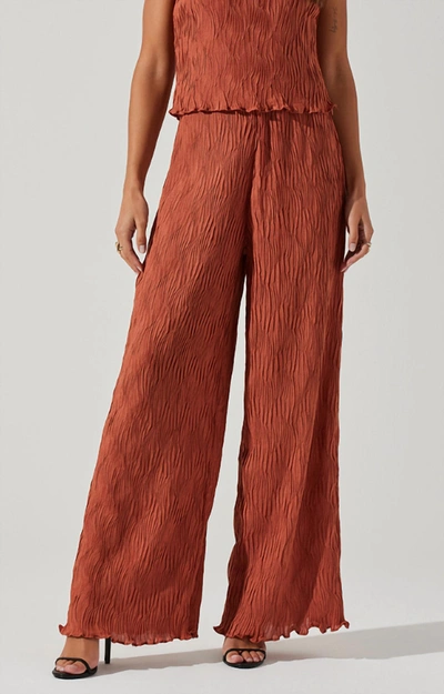 Astr Janesa Rust Pant In Brown