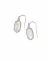 KENDRA SCOTT LEE SILVER DROP EARRINGS IN IVORY MOTHER-OF-PEARL