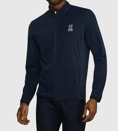 Psycho Bunny Men's Vassey Full Zip Long Sleeve In Navy In Blue