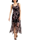 CONNECTED APPAREL WOMENS FLORAL LONG MAXI DRESS